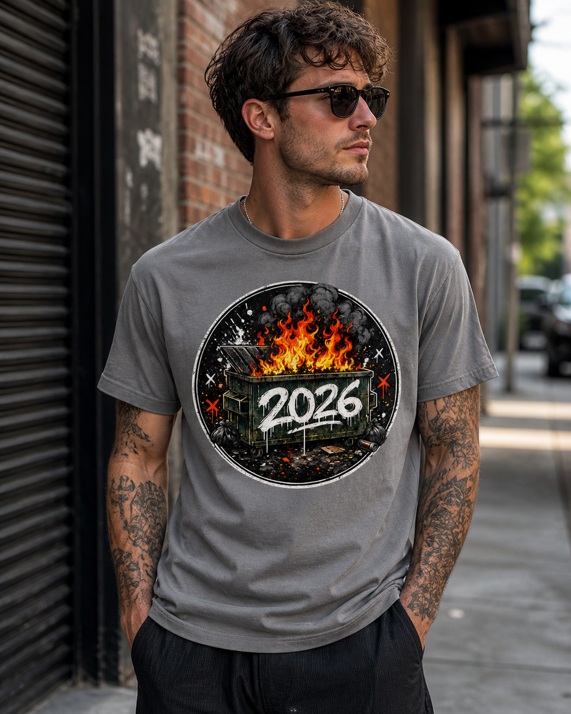 2026 Dumpster Fire Graphic Tee