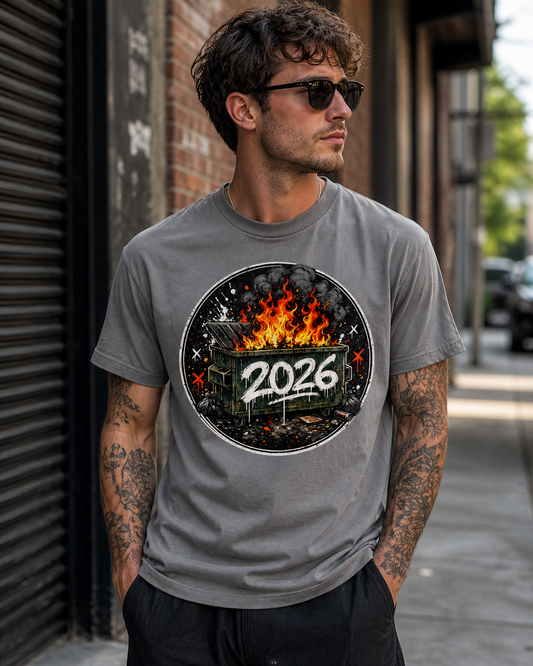 2026 Dumpster Fire Graphic Tee