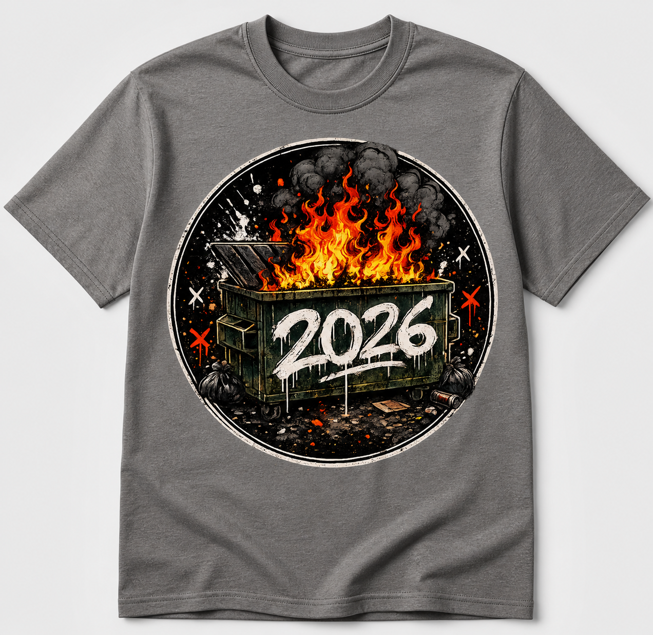 2026 Dumpster Fire Graphic Tee