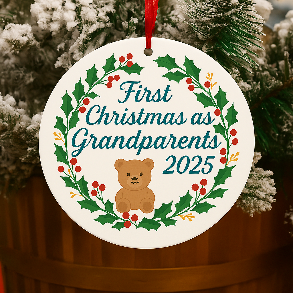 🎄 First Christmas as Grandparents 2025 Ornament 🎄