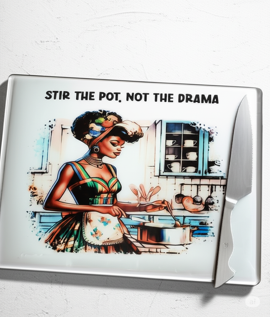 Stir the Pot Glass Cutting Board