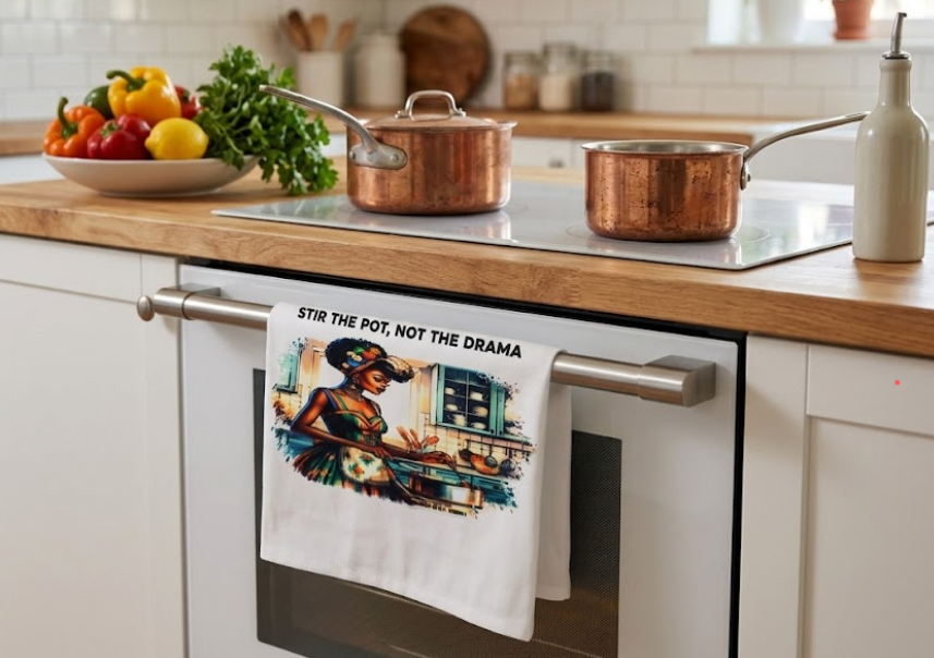 Stir the Pot, Not the Drama Cup Towel