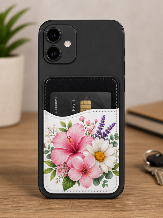 Floral Cellphone Card Holder