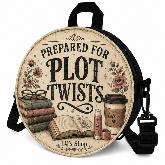 Prepared for Plot Twists Round Crossbody Purse